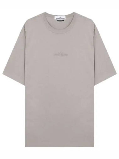 Micro logo embroidered t shirt short sleeve tee - STONE ISLAND - BALAAN 1