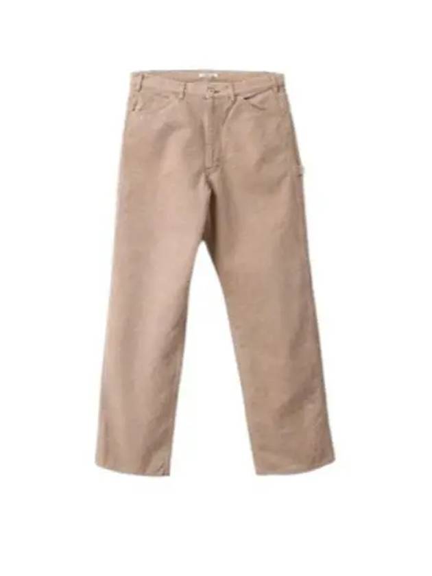 WASHED ORGANIC CANVAS PANTS LIGHT BROWN A24AP04HG - AURALEE - BALAAN 1