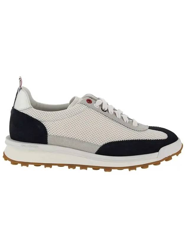 Fine Kid Suede Tech Runner Sneaker Navy - THOM BROWNE - BALAAN 2