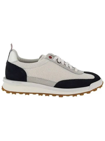 Fine Kid Suede Tech Runner Sneaker Navy - THOM BROWNE - BALAAN 2