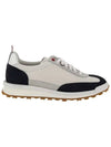 Fine Kid Suede Tech Runner Sneaker Navy - THOM BROWNE - BALAAN 3