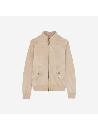 G9 Slim Fit Suede Jacket Beige - BARACUTA - BALAAN 2