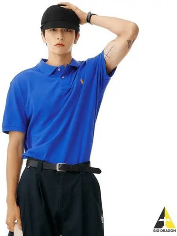 Custom Slim Fit Mesh Polo Shirt Blue - POLO RALPH LAUREN - BALAAN 1