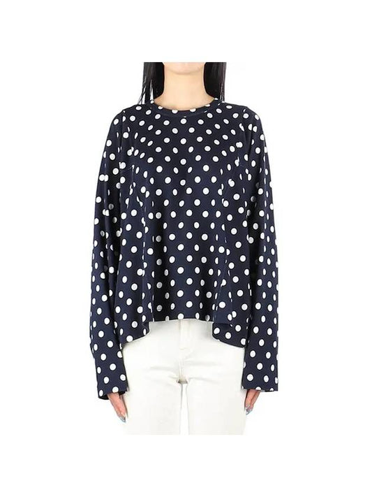 Women's Long Sleeve T-Shirt Navy - COMME DES GARCONS - BALAAN 1