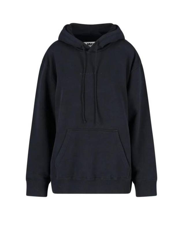 Embroidered Logo Hoodie Black - MAISON MARGIELA - BALAAN 2