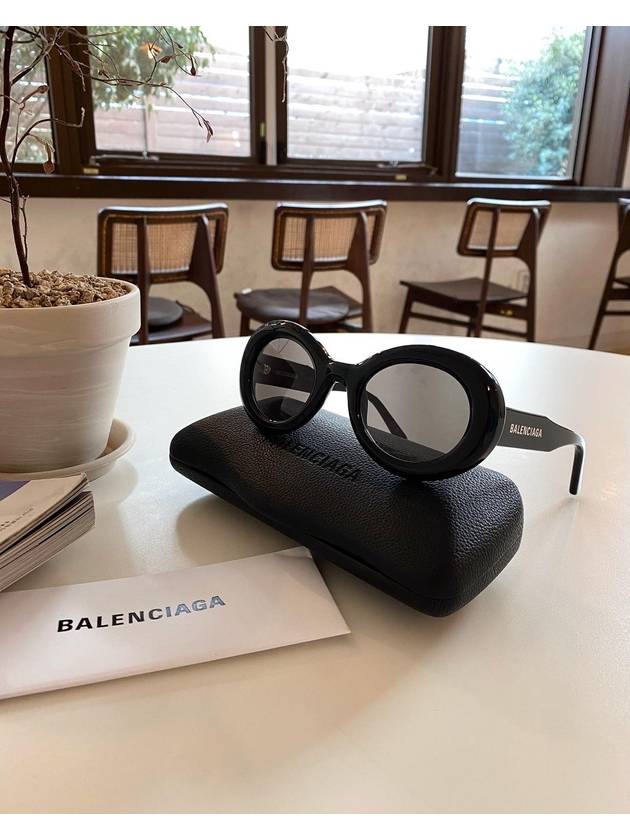 Round frame acetate sunglasses black P00750672 - BALENCIAGA - BALAAN 5