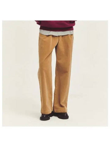 Women s Wide Corduroy Pants 4550 Camel - KANGOL - BALAAN 1