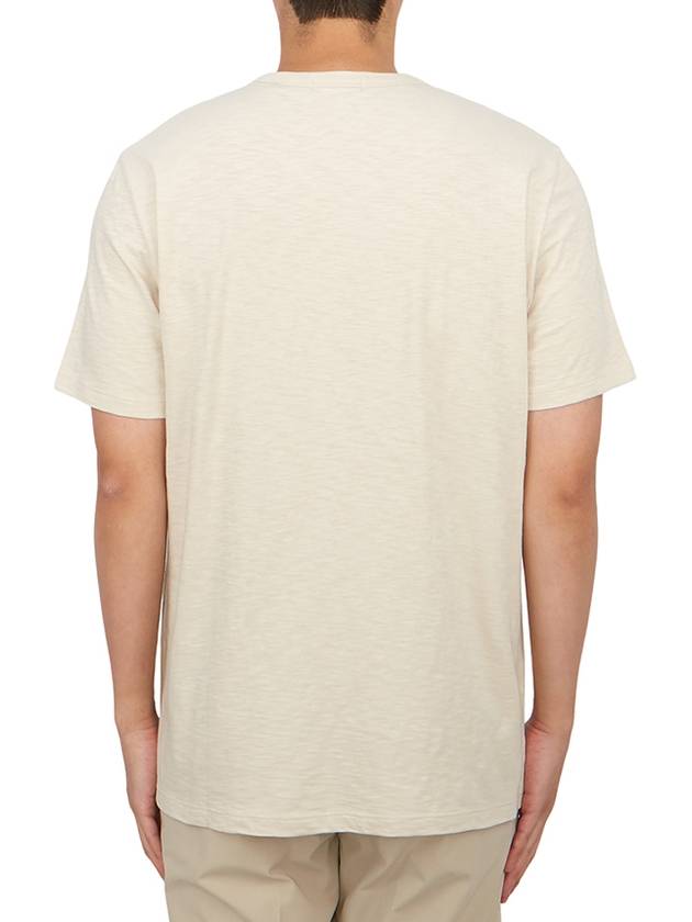 Men's Essential Cosmos Short Sleeve T-Shirt Beige - THEORY - BALAAN 4