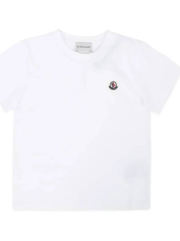 Kids Logo Patch Short Sleeve White 8C00018 83907 001 8 10A - MONCLER - BALAAN 3