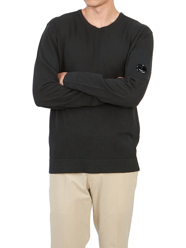 Men's Round Neck Sweatshirt Black - CP COMPANY - BALAAN 6