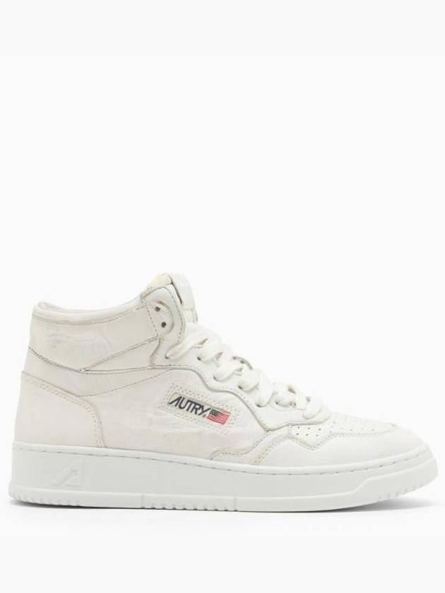 FW23 24 Medalist Mid sneakers in white leather AUMWSG10 NSG10 - AUTRY - BALAAN 1