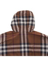 Check Hoodie Jacket Dark Birch Brown - BURBERRY - BALAAN.