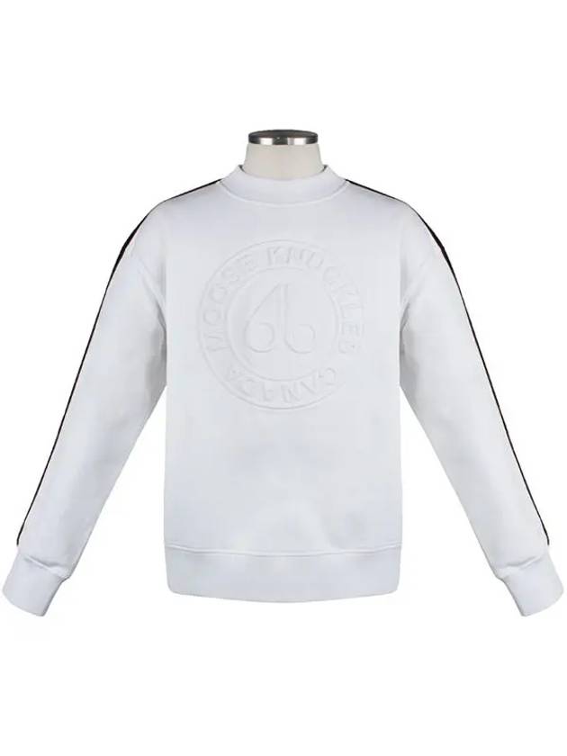 Men's Homecrest Logo Sweatshirt White - MOOSE KNUCKLES - BALAAN 3