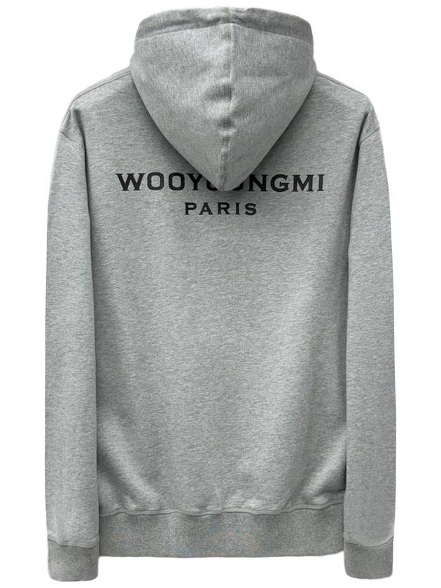 Back Logo Cotton Hoodie Grey - WOOYOUNGMI - BALAAN 4