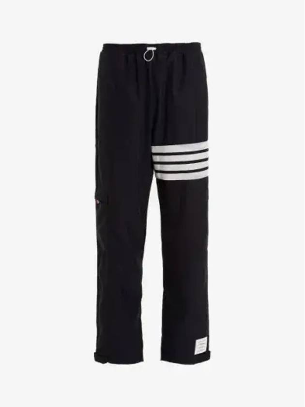 Men's Military Ripstop Mesh 4 Bar Track Pants Navy - THOM BROWNE - BALAAN 3