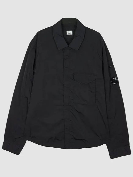 Men's Chrome R Over Shirt Zip Up Jacket Black - CP COMPANY - BALAAN 2