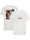 19FW PBJT547D M502S 2351 Skateboarder Printing Short Sleeve T-Shirt Slim Regular White Black Orange Men's T-Shirt TR - NEIL BARRETT - BALAAN 1