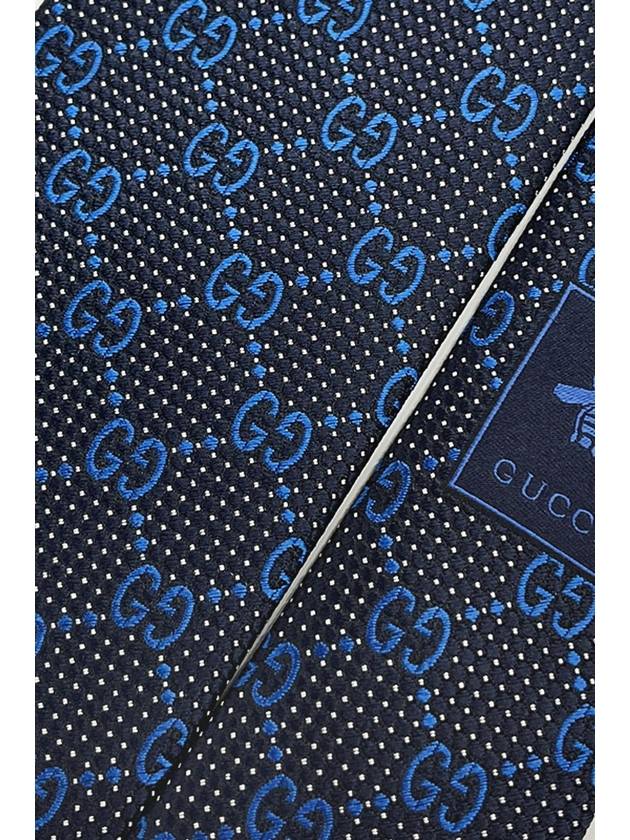 GG Diane slim silk tie sapphire blue 408865 - GUCCI - BALAAN 3