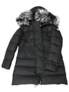 Women's Aphroti Silver Fox Fur Down Long Padding Black - MONCLER - BALAAN 6