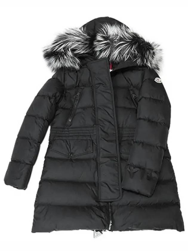 Women's Aphroti Silver Fox Fur Down Long Padding Black - MONCLER - BALAAN 6