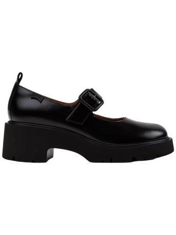 Milah Leather Mary Jane Pumps Heel Black - CAMPER - BALAAN 1