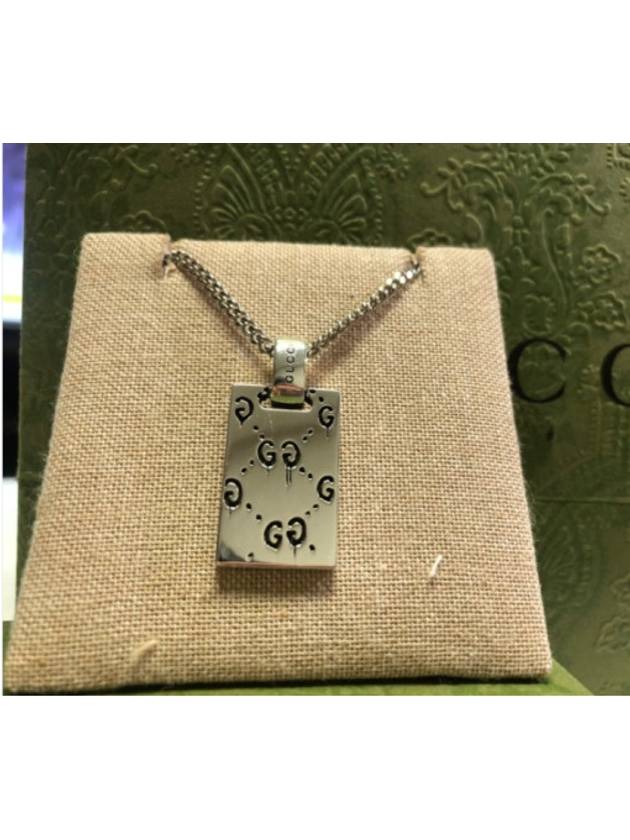 Ghost GG Pendant Necklace YBB455315001 Silver - GUCCI - BALAAN 6