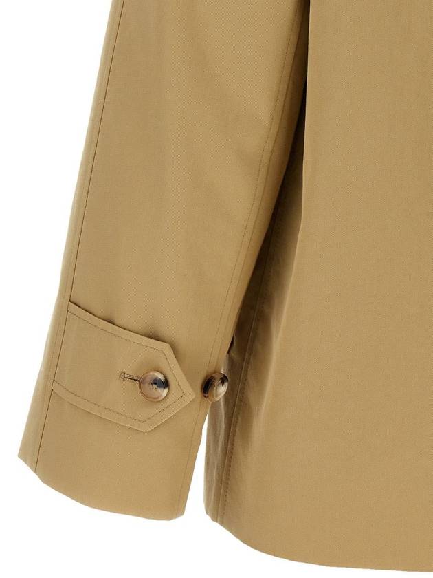 Gabardine Short Single Coat Flax - BURBERRY - BALAAN 5