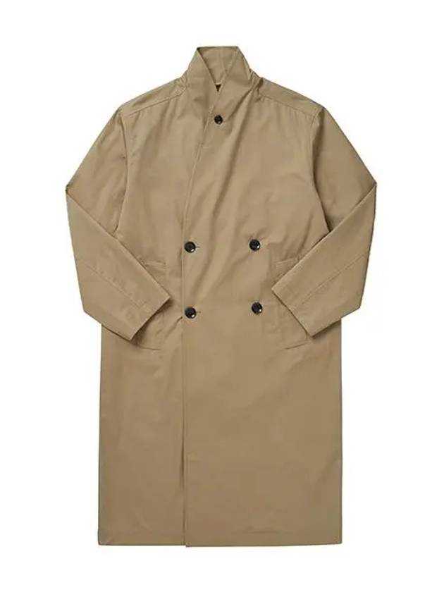 Double Breasted Wrap Collar Trench Coat Beige - LEMAIRE - BALAAN 2