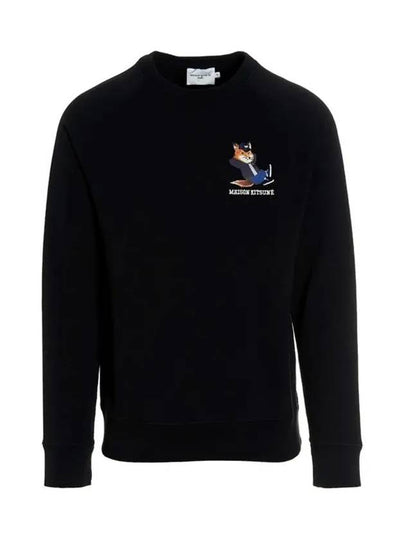 Dressed Fox Print Clean Sweatshirt Black - MAISON KITSUNE - BALAAN 2