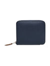 H084266 Navy Silk Compact Apsong Half Wallet - HERMES - BALAAN 1