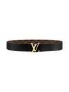 LV Initiales Reversible 40MM Leather Belt Black Brown - LOUIS VUITTON - BALAAN.