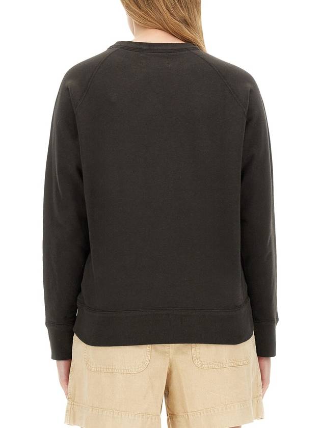 Mila Logo Crew Neck Sweatshirt Faded Black - ISABEL MARANT ETOILE - BALAAN 4