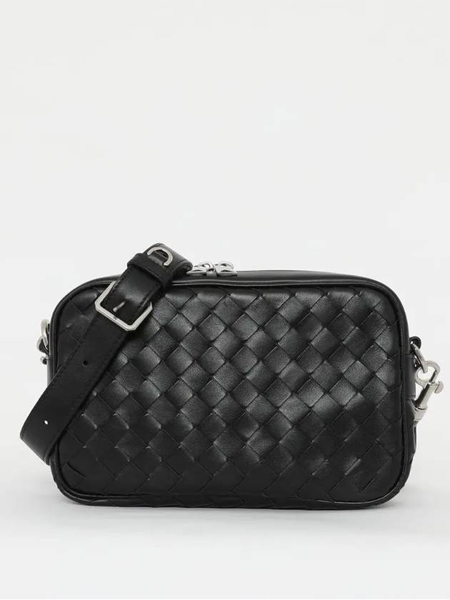 Intrecciato Camera Small Cross Bag Black - BOTTEGA VENETA - BALAAN 4