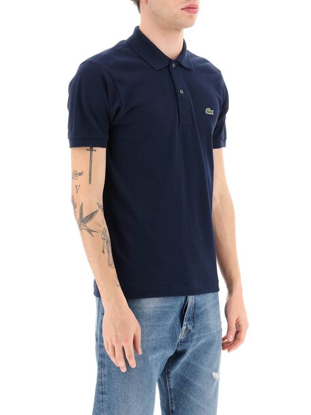 Men's Logo Classic Fit Cotton Short Sleeve Polo Shirt Navy - LACOSTE - BALAAN 3