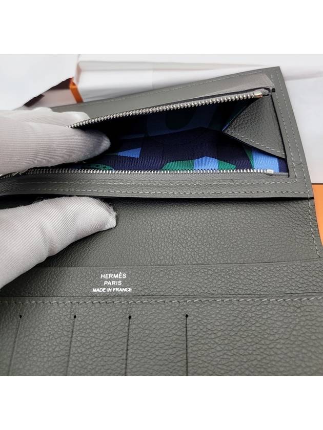 Citizen Twill Long Wallet Grey - HERMES - BALAAN 6