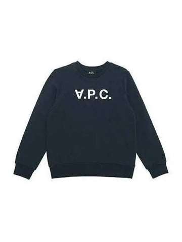 APC Women s VPC Logo Sweatshirt Navy Gray COFAX F27644 - A.P.C. - BALAAN 1