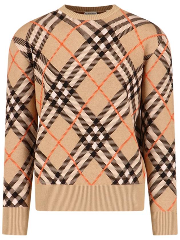 Vintage Check Intarsia Knit Top Beige - BURBERRY - BALAAN 2