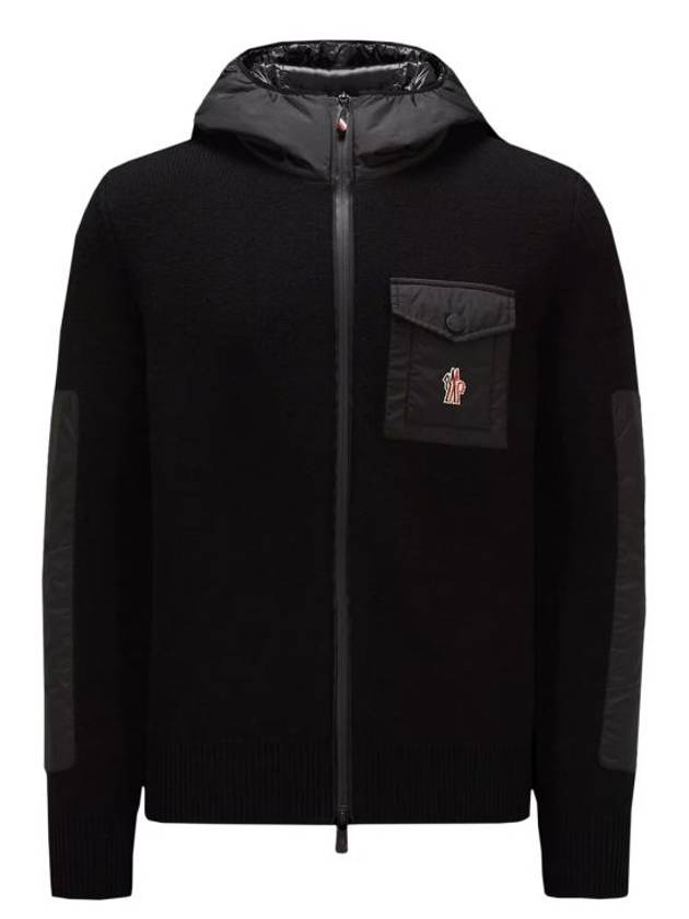 Grenoble Logo Hooded Jacket Black - MONCLER - BALAAN 1