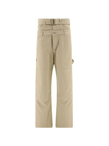 Belt Wide Pants Beige - OFF WHITE - BALAAN 1