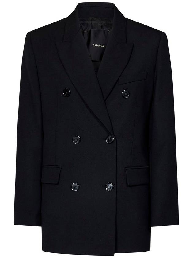 Pinko Guinea Double-Breasted Wool Blend Jacket - PINKO - BALAAN 1