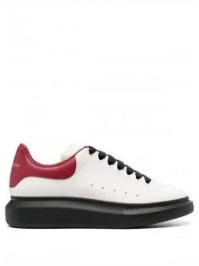 Oversized Leather Low Top Sneakers White Black Red - ALEXANDER MCQUEEN - BALAAN 2