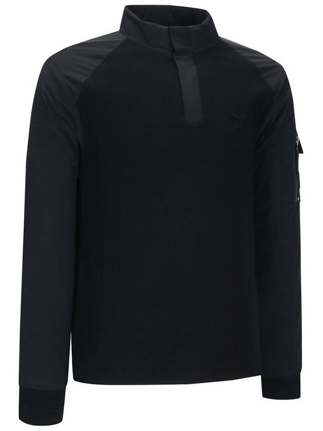 Official M PERFORMANCE WIND BLOCK HYBRID PULLOVER BK - ANEWGOLF - BALAAN 4