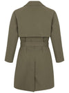 Double-Robe Trench Coat Khaki - SOLEW - BALAAN 3