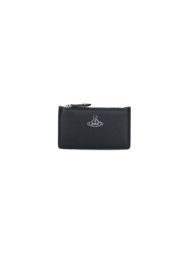 Slim Long Card Wallet Black - VIVIENNE WESTWOOD - BALAAN 1