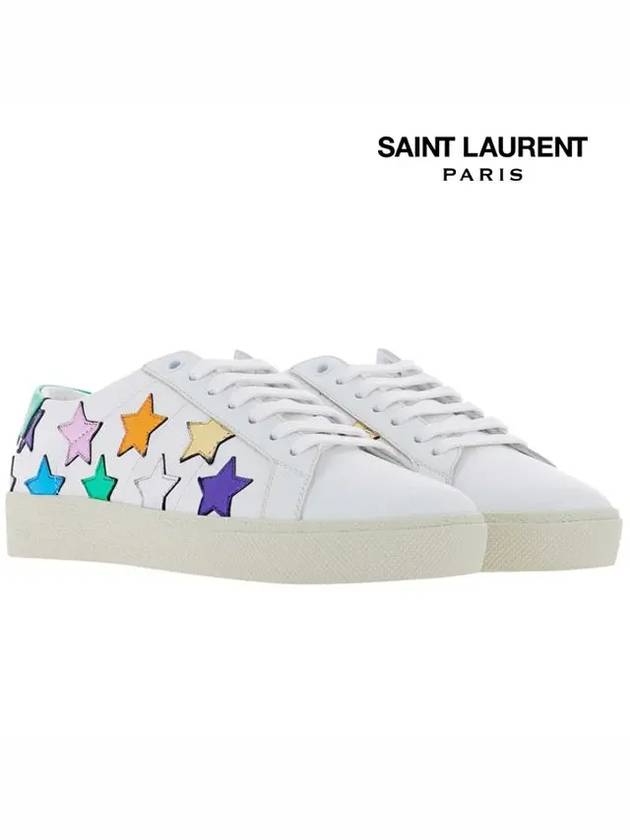 Women's California Multimetal Star Low Top Sneakers White - SAINT LAURENT - BALAAN 6