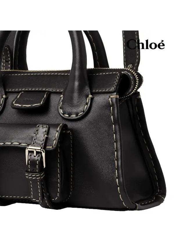 Women's Edith Leather Tote Bag Black - CHLOE - BALAAN 5