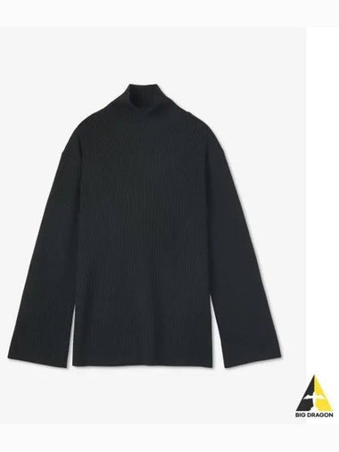 9GG Merino Rib Roll Neck Knit Black ETTORESNW1000BLACK - STUDIO NICHOLSON - BALAAN 1