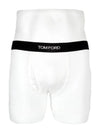 Men's Cotton Boxer Briefs White Black 2 Pack - TOM FORD - BALAAN.