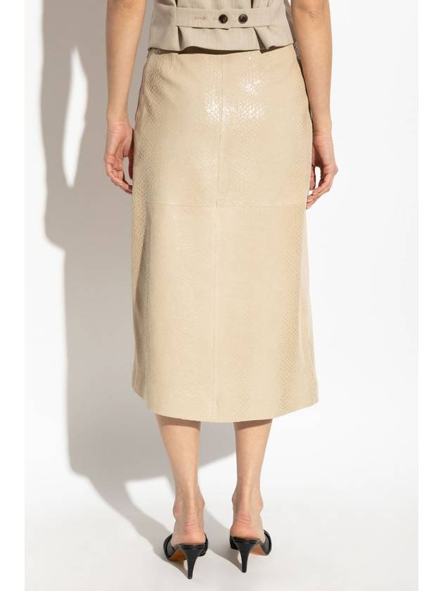 By Malene Birger Leather Skirt Hannas, Women's, Beige - BY MALENE BIRGER - BALAAN 4