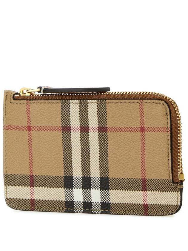 Vintage Check Zipper Card Wallet Beige - BURBERRY - BALAAN 3